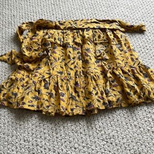 Ulla Johnson mini skirt. Size 4. Yellow. Gold.